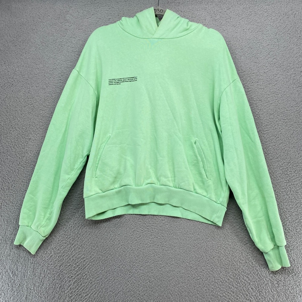 Pangaia Hoodie‎ Womens Small Pullover Sweatshirt Fleece Green Sustainable*